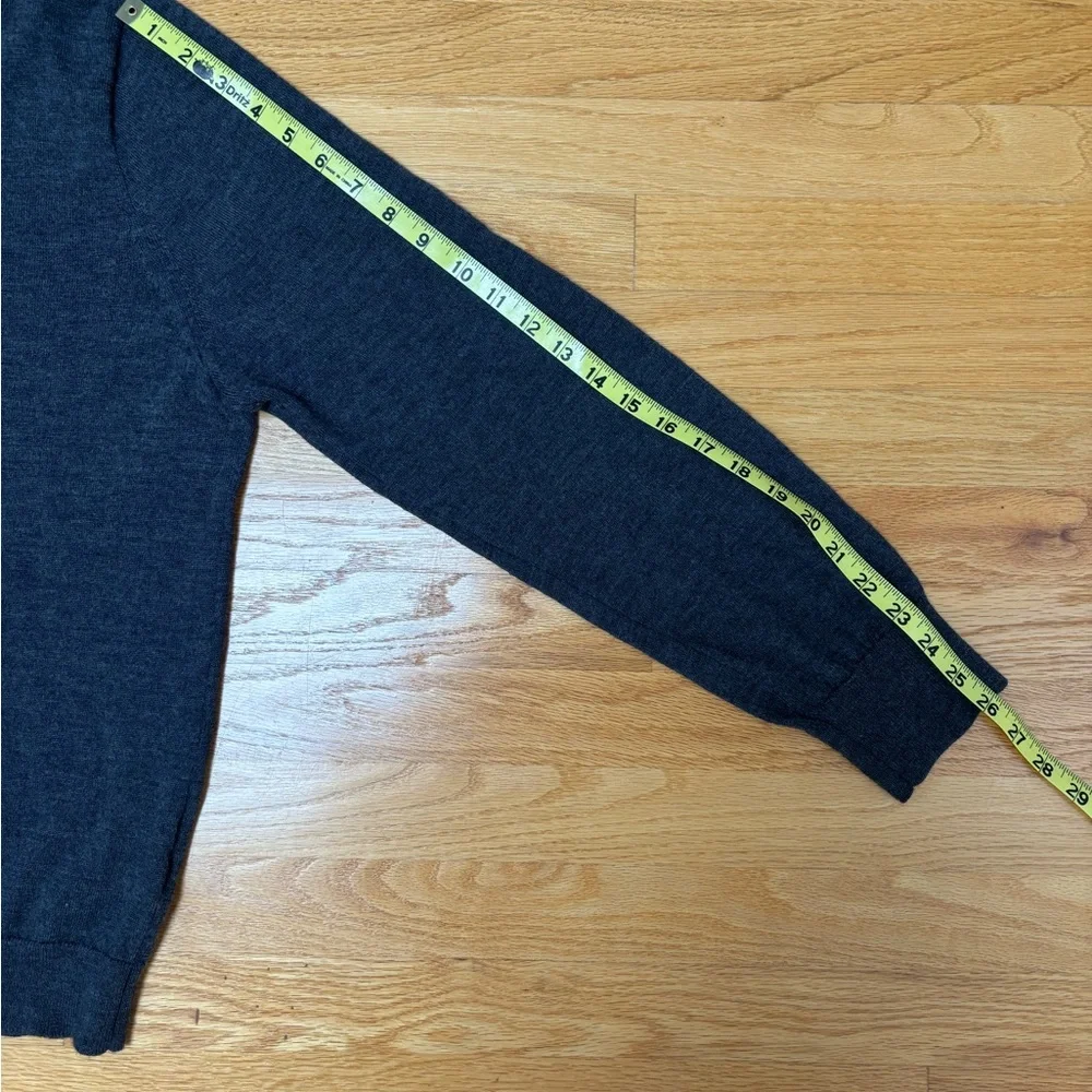 J. Crew Charcoal V-Neck Sweater Size XL Preppy Collegiate